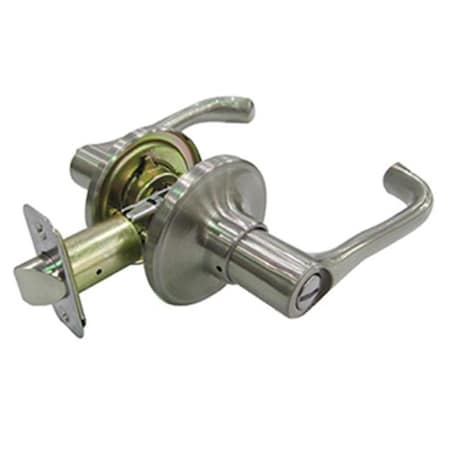 Taiwan Fu Hsing Industrial Taiwan Fu Hsing Industrial 221772 Tru-Guard Milano Privacy Lever Lockset; Satin Nickel 221772